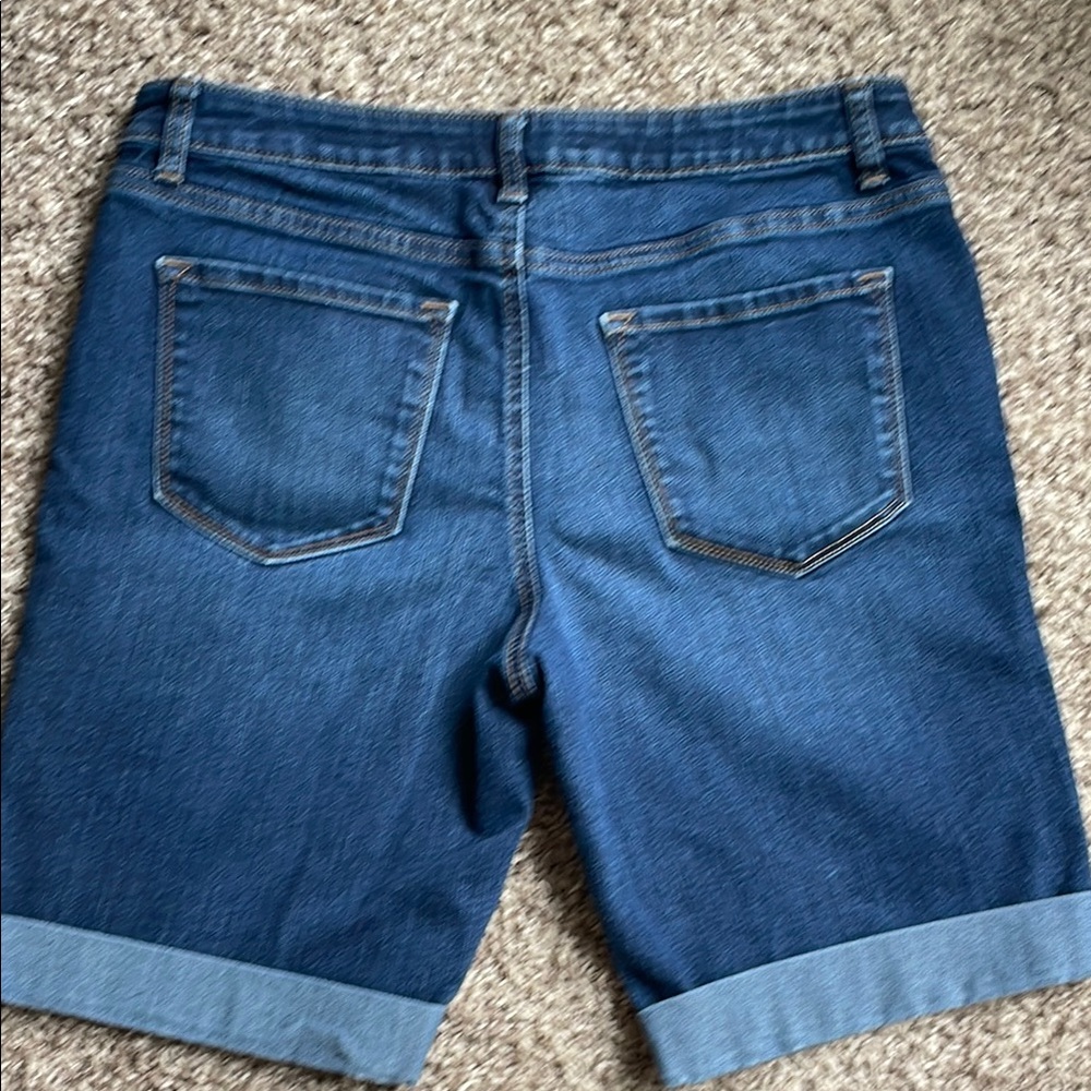 Apt. 9 Blue Jean Shorts with Cuffed Hem - Picture 2 of 2